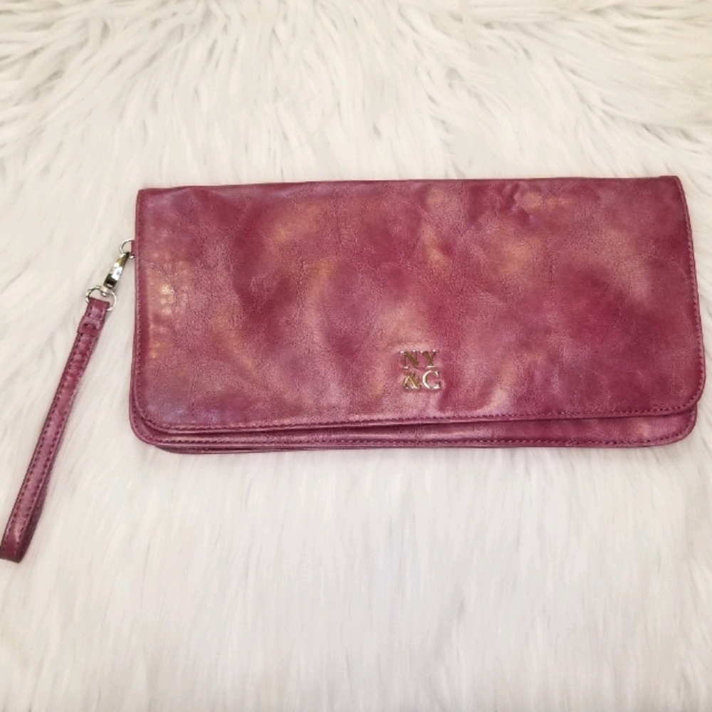 Purple NY & Co Clutch Wristlet